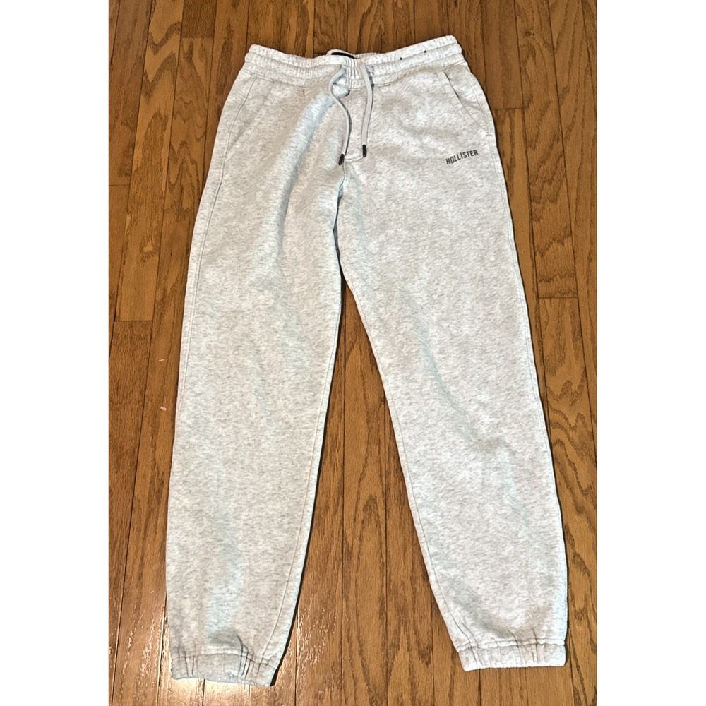 Hollister Mens Baggy Cinch Gray Sweatpants Joggers Pocket Size Small Comfort Gym